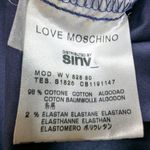 Love moschino  Pinafore Dress – Women's M Navy White Piping Pockets Flaw Photo 4