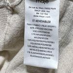 Maje Tiered Ruffle Sparkle Natural Metallic Crochet Mini Skirt, Size 3 Photo 8