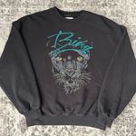 ANINE BING  Kenny Panther Sweatshirt in Vintage Black Photo 0