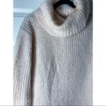 Topshop Premium Light Pink Cream Mohair Turtleneck Long Soft Sweater Size US 10 Photo 2