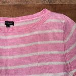 Talbots 100% Linen Knit Crewneck Casual Striped Sweater Photo 2