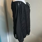 Hot in Hollywood Bohemian Peasant Blouse with All Over Lace Insets Black Size XS Photo 3