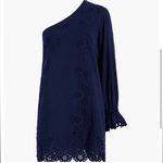 Hill House NEW NWT  The Mila Dress One Shoulder Eyelet Dress In Navy Linen Photo 2