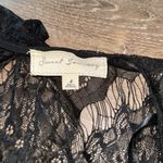 Sweet Journey NWOT black lace open top Photo 1