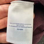 Land's End Women's Cotton Blend Maroon Short Sleeve Knit Sweater Top, Size S Purple Photo 3