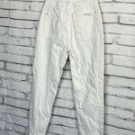 ZARA White Straight Leg Ripped Jeans Women’s 4 Distressed Mid Rise Preppy Y2K Photo 7