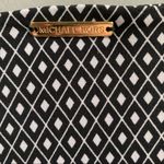 Michael Kors Black and White Diamond Sheath Dress Long Sleeve Stripe Size Medium Photo 3