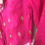 Juicy Couture  women's medium silk flutter tie-neck tunic "FRUIT PIE" dress Photo 3