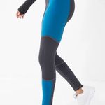 Urban Outfitters  Victory Color block Leggings Blue Teal Black High Rise Waisted Photo 1