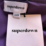 superdown Revolve Purple Satin Strapless Mini Dress XXS Slit Ruched Keisha NEW Photo 6