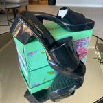 Forever Young NIB Black Jelly Heel Sandals Photo 9