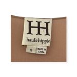 Haute Hippie  ❤︎ Cowl Neck Silk Leather Lace Up Sleeveless Top ❤︎ Latte ❤︎︎ Small Photo 8