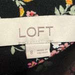 Ann Taylor LOFT Black Multicolor Floral Shorts Sleeve Mini Wrap Dress Size 8 Photo 3