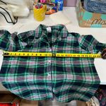 Lands' End Long Sleeve Plaid Flannel PJ Pajama Top Button Up Womens Size Large Photo 3
