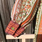 Mooerkerr Green/Orange Long Sleeve Maxi Dress Medium Green Photo 10