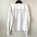 Ramy Brook Ramy Brook Noa Blouse Size Large White Lace Insert Peasant Career Corp Blouse Photo 6