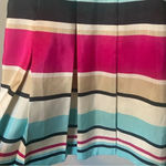 Antonio Melani Striped Pleated Dress Sleeveless Knee Length Pockets 10 Photo 3