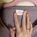 Le lis  Mauve Waffle Knit Sweatshirt Photo 3