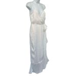 Lulus White Captivated Beauty Satin Ruffle Dress Bridal Wedding size S NEW Tags Photo 10