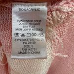 Altar'd State  Pink and White Star Sweater, Lightweight, Oversized, V Neck Photo 3