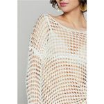POL  Side‎ Slit Openwork Long Sleeve Knit Cover Up Photo 2