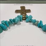 Atterri | Turquoise Cross Choker Necklace ~ 14β + 3β Blue Photo 10