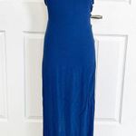 Reformation Flippa Halter Neck Midi Dress in Blue Photo 2