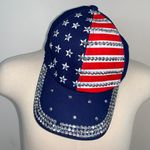 Sparkle Patriotic USA Flag Jewels Hat/Cap Photo 2
