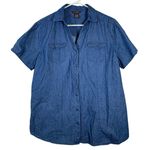Bit & Bridle  Denim Button Down Shirt Size Large EUC #VEG-0038 Photo 0