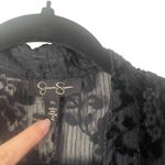 Jessica Simpson XL Witchy Velvet Fringe Metallic Open Front Cardigan Long Top Photo 5