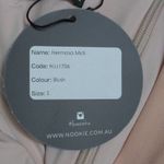 Nookie  Hermosa Midi Dress Blush Pink Ruffle Cross Bodycon S New Photo 11