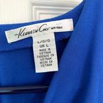 Kenneth Cole Kenneth Cole Blue Wrap Belt Midi Dress Women's Size Large Photo 1