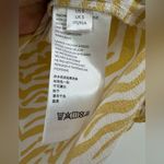 Maeve Anthropologie Womens Utility Shirt Yellow Zebra Stripe‎ Amira Short Sleeve Sz S Photo 3