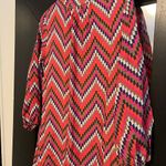 Vilagallo Una Zig Zag Squares Dress Pink/Multi Colored New EU Size 40 (8 Medium) Photo 4