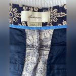 Elevenses Anthropologie  Blue and cream Floral High Waist Shorts Photo 4