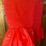 Red Pleather Top Size L Photo 1