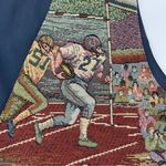 Vintage Tapestry Vest Women’s Sports Super Bowl Football Baseball Basketball Green Size L Photo 3