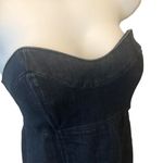 Juicy Couture Y2K  Denim Strapless Mini Dress Smocked Back Stretch M Bachelorette Photo 5