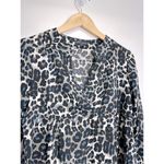 Wishlist Apparel Dress Womens Leopard Print Tiered Mini Gray/Blue/Black Size Sma Photo 3