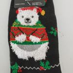 2/$15 Davco Black Socks Polar Bear Christmas 4 Photo 1