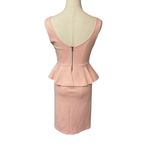 Alice + Olivia Sleeveless Tracey Shimmer Peplum Mini Dress Pink Size 0 Photo 5