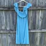 Rokoko  Teal‎ Off the Shoulder Button Front MIDI Dress | M Photo 3