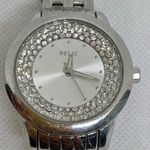 Relic  women watch silver tone rhinestones 35mm quartz all stainless 6.5” running Photo 2
