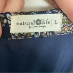 Natural Life Dress Maxi Floral Shimmery Lined Boho Bohemian Romantic Blue Gold Photo 14