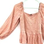 American Eagle  size small New with Tags pink long sleeve crop babydoll top shirt Photo 2
