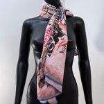 NUWEERIR 100% Silk Floral Horse Scarf Multicolor 51x51" Square‎ NWT Photo 0
