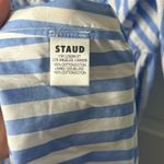 STAUD Jodie Midi Wrap Dress in Sea Stripe S Photo 13