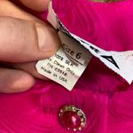 80s VINTAGE SILK HOT PINK BUTTON UP BLOUSE BUSINESS BABE BARBIE Size 6 Photo 4