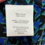 Equipment Femme Silk Blouse Sz XS Blue Houndstooth Long Sleeve Photo 3