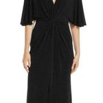 Boston Proper  Black Kimono Sleeve Wrap Front Maxi Length Stretch Size Medium NWT Photo 0